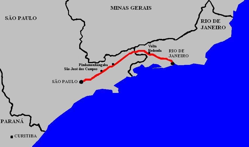Harta de Președinte Dutra autostrada - BR 116