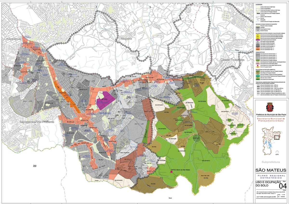 Harta San Mateus São Paulo - Ocupație a solului