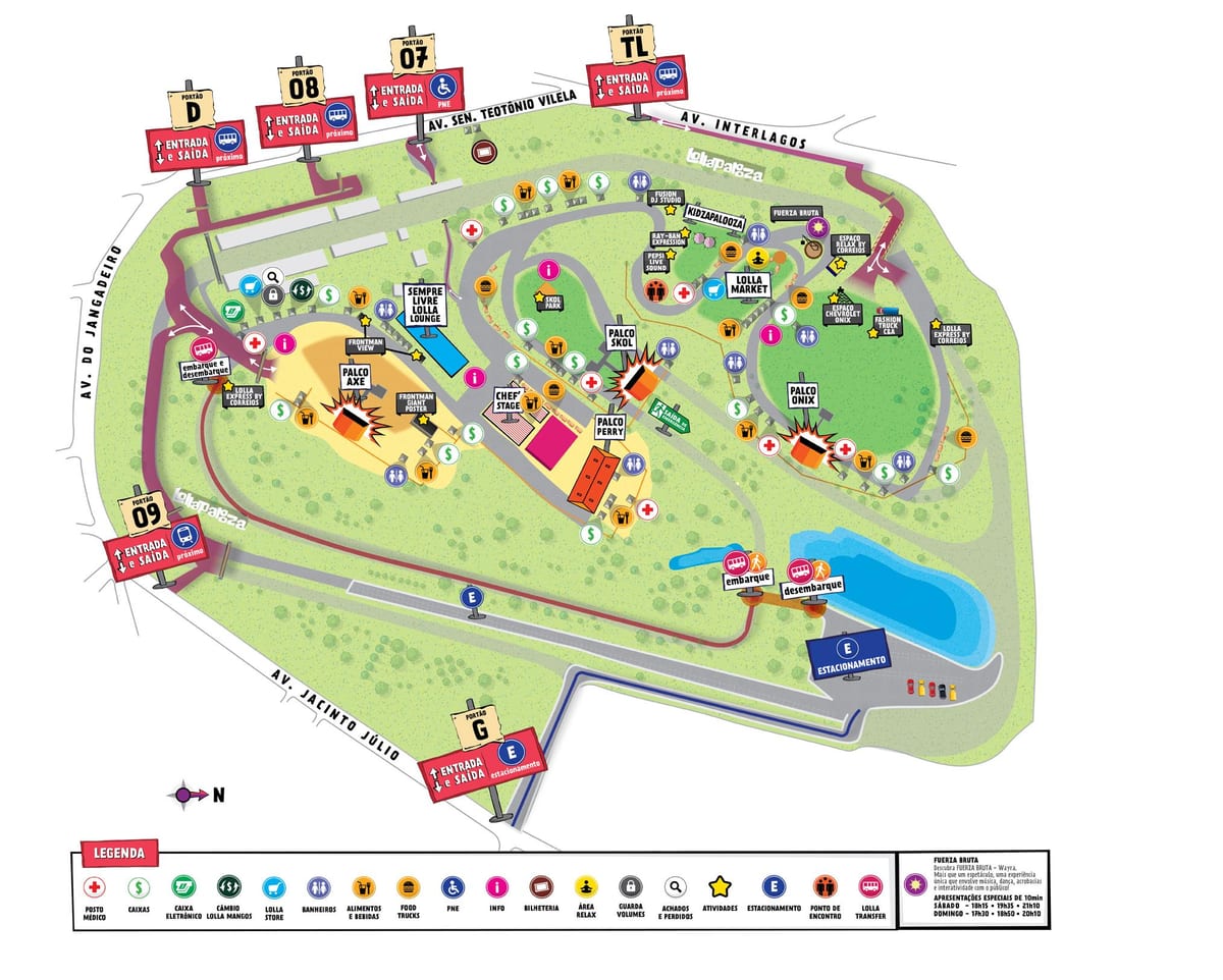Harta São Paulo lollapalooza
