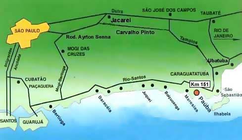 Harta São Paulo plaje