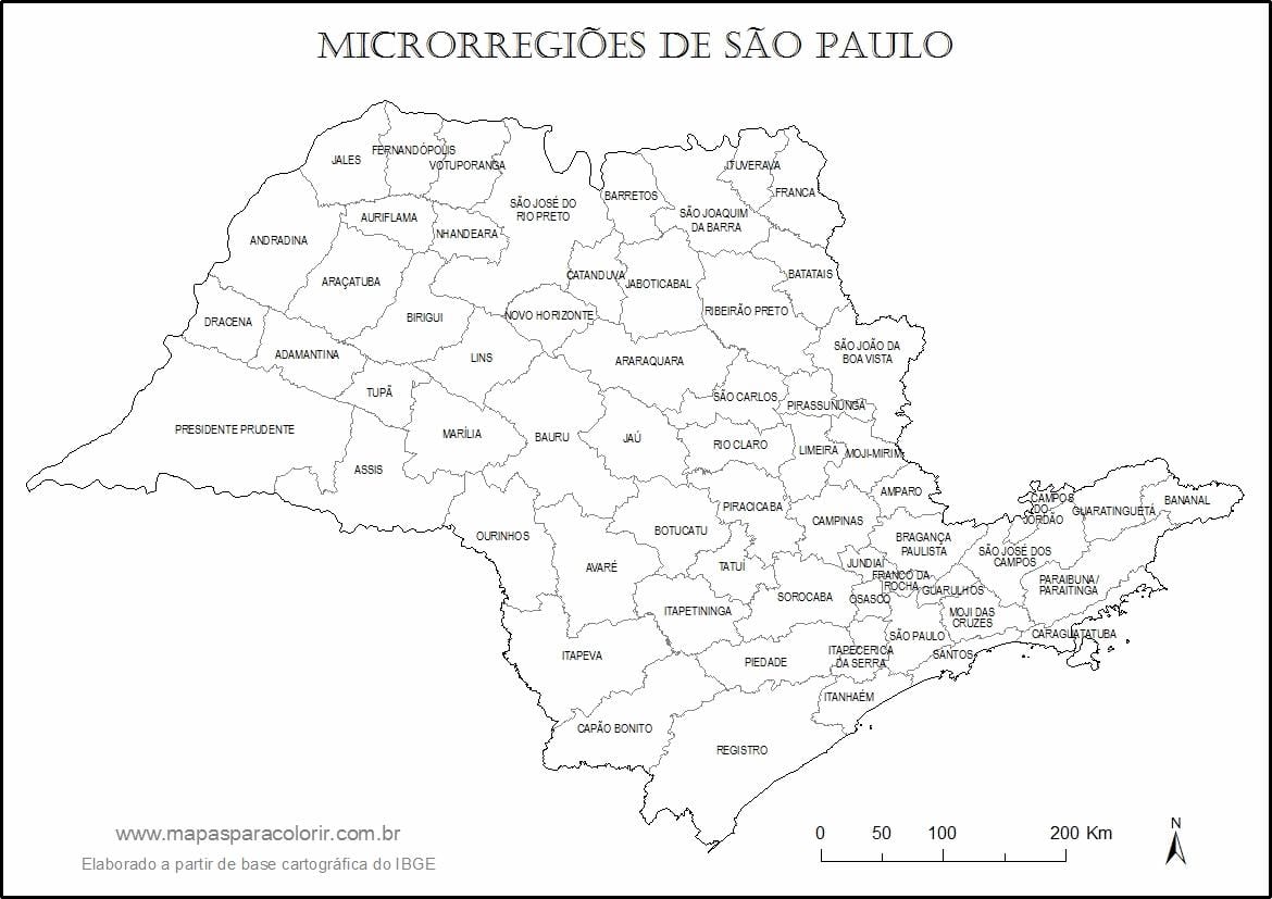 Harta São Paulo virgin - micro-regiuni