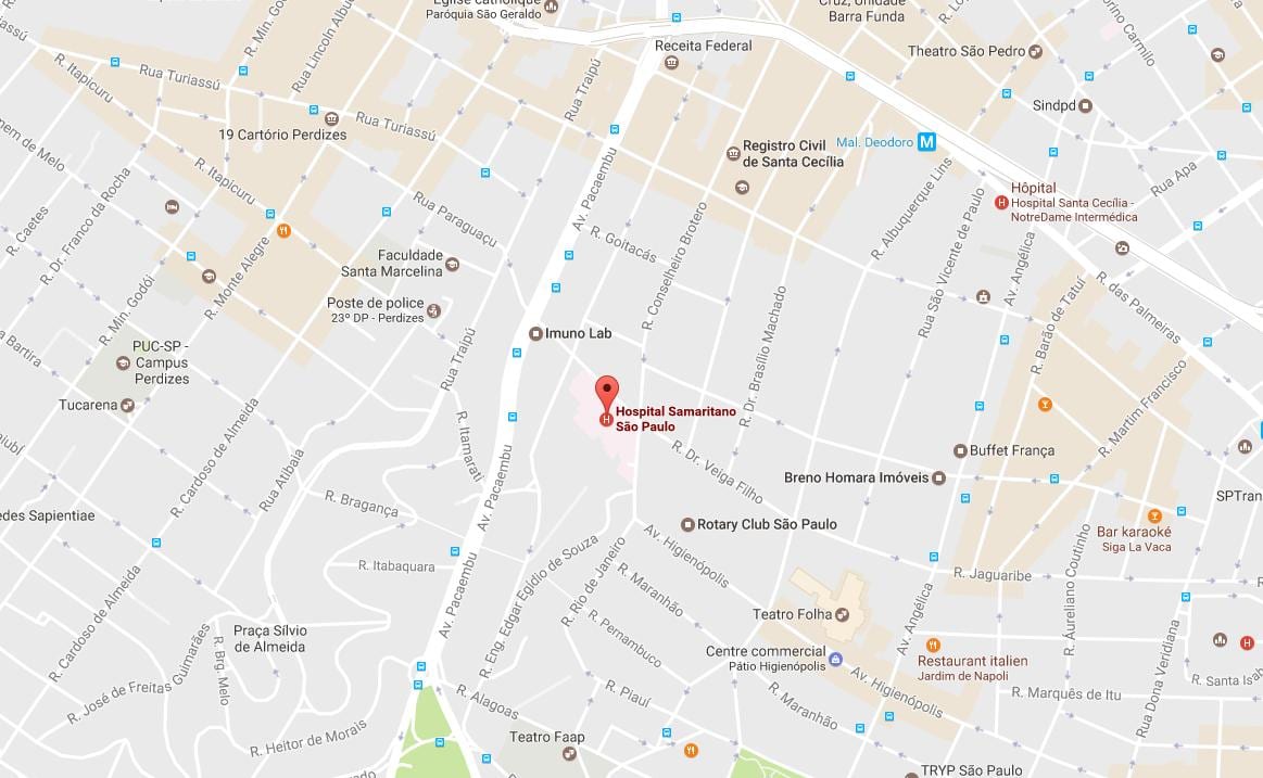 Harta Samaritano São Paulo spital