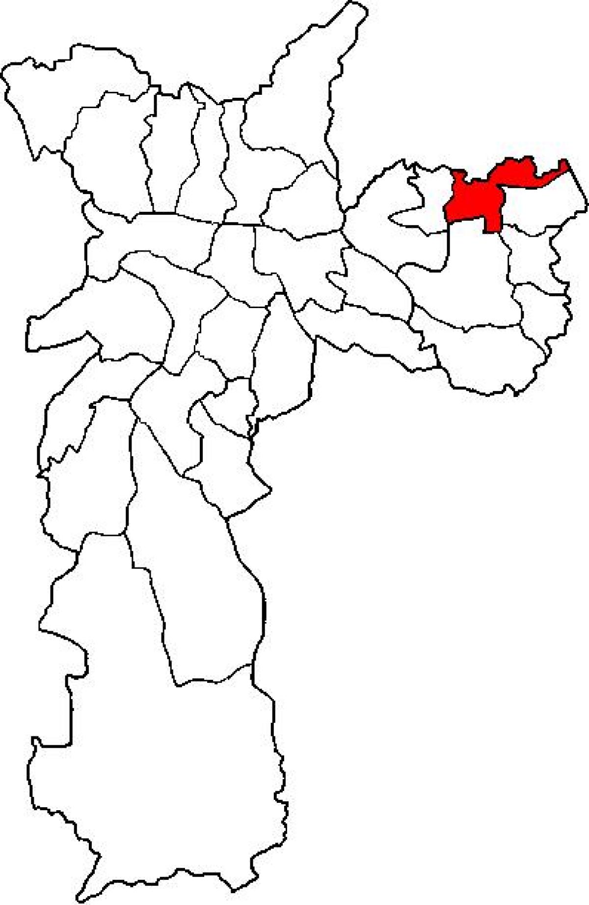 Harta San Miguel Paulista sub-prefectura São Paulo