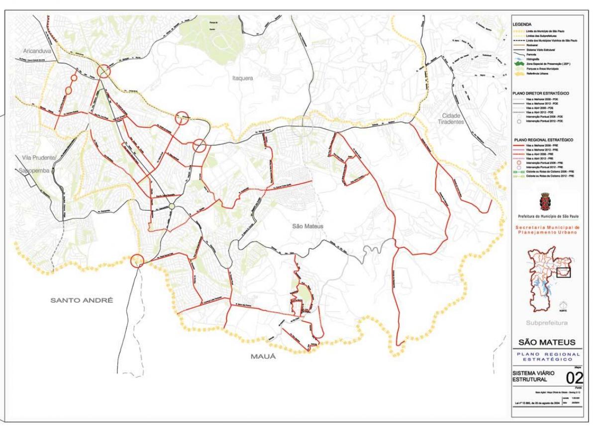 Harta San Mateus São Paulo - Drumuri