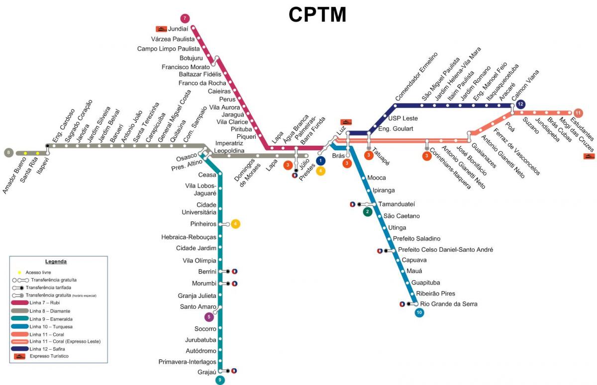 Harta São Paulo CPTM