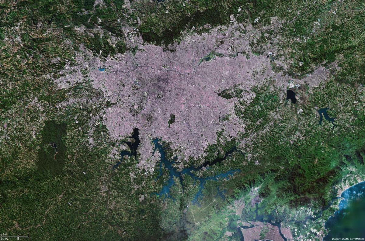 Harta São Paulo prin satelit