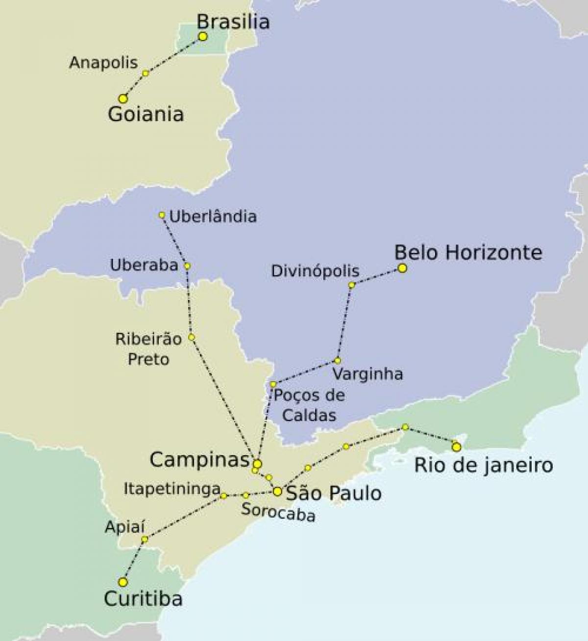 Harta São Paulo TAV