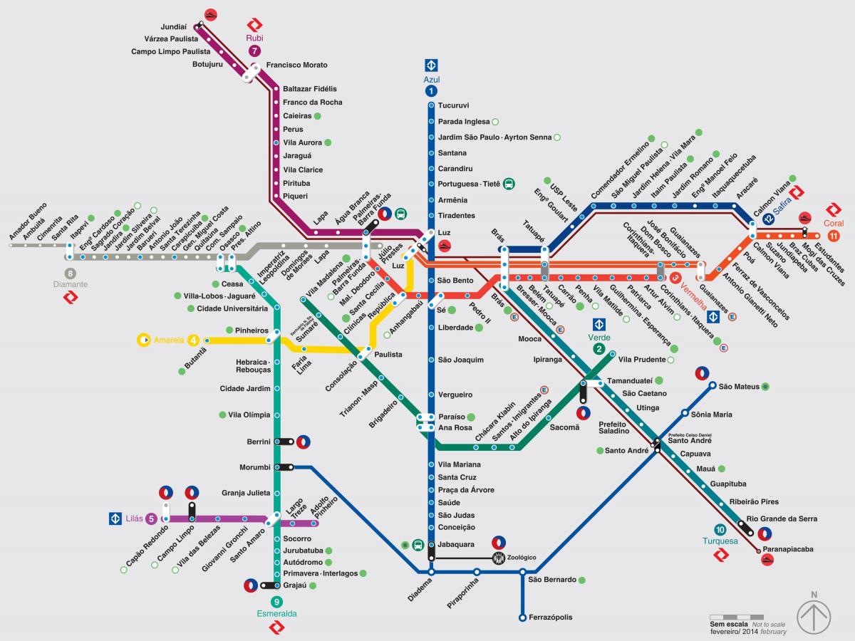 Harta São Paulo transporturi