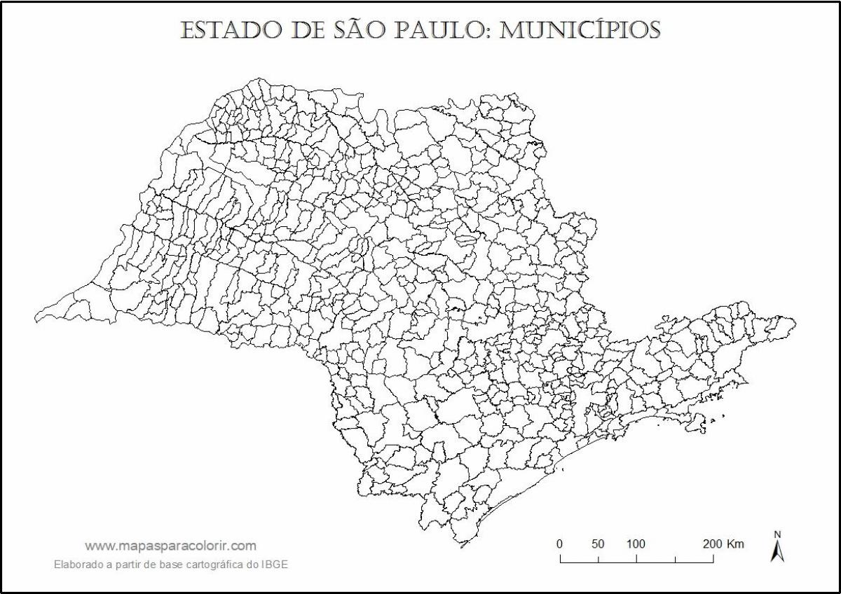 Harta São Paulo virgin - municipii