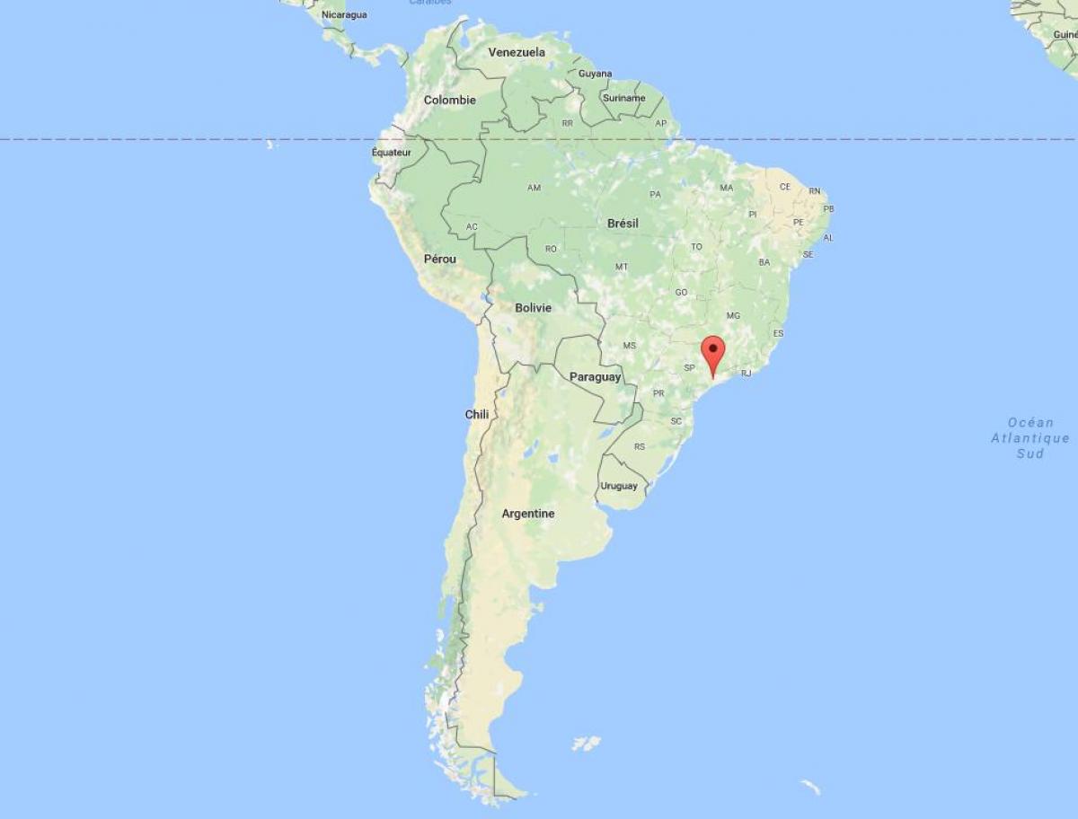 Harta São Paulo, în America de Sud