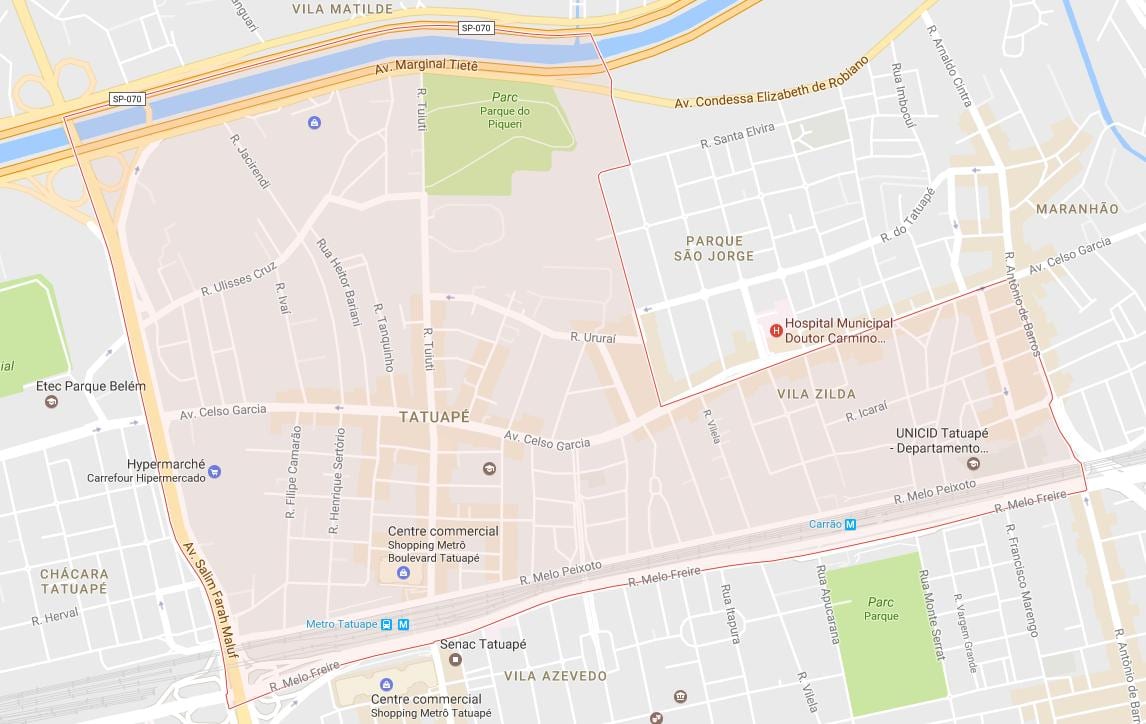 Harta Tatuapé São Paulo