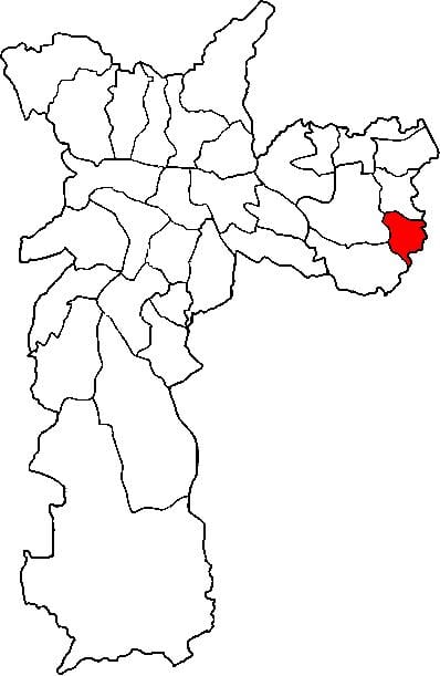 Harta Tiradentes sub-prefectura São Paulo