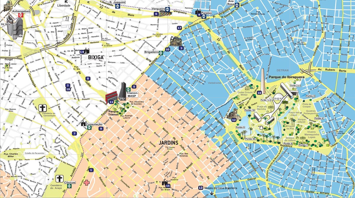 Harta de turism São Paulo