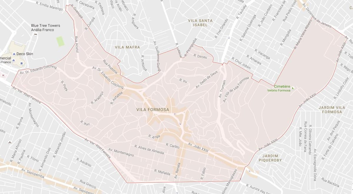 Harta Vila Formosa São Paulo