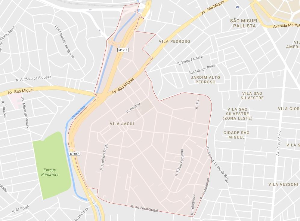 Harta Vila Jacuí São Paulo