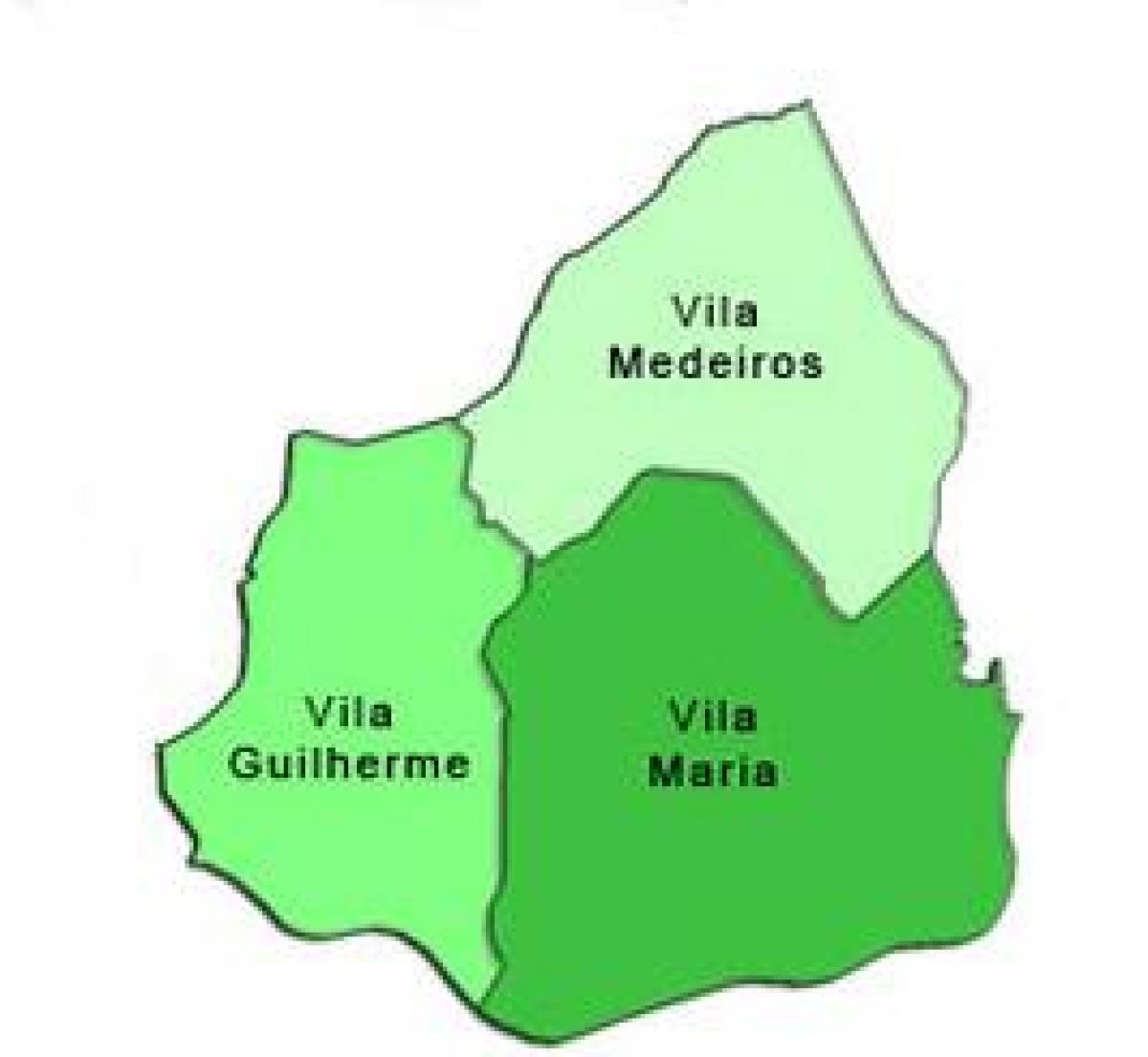 Harta Vila Maria sub-prefectura