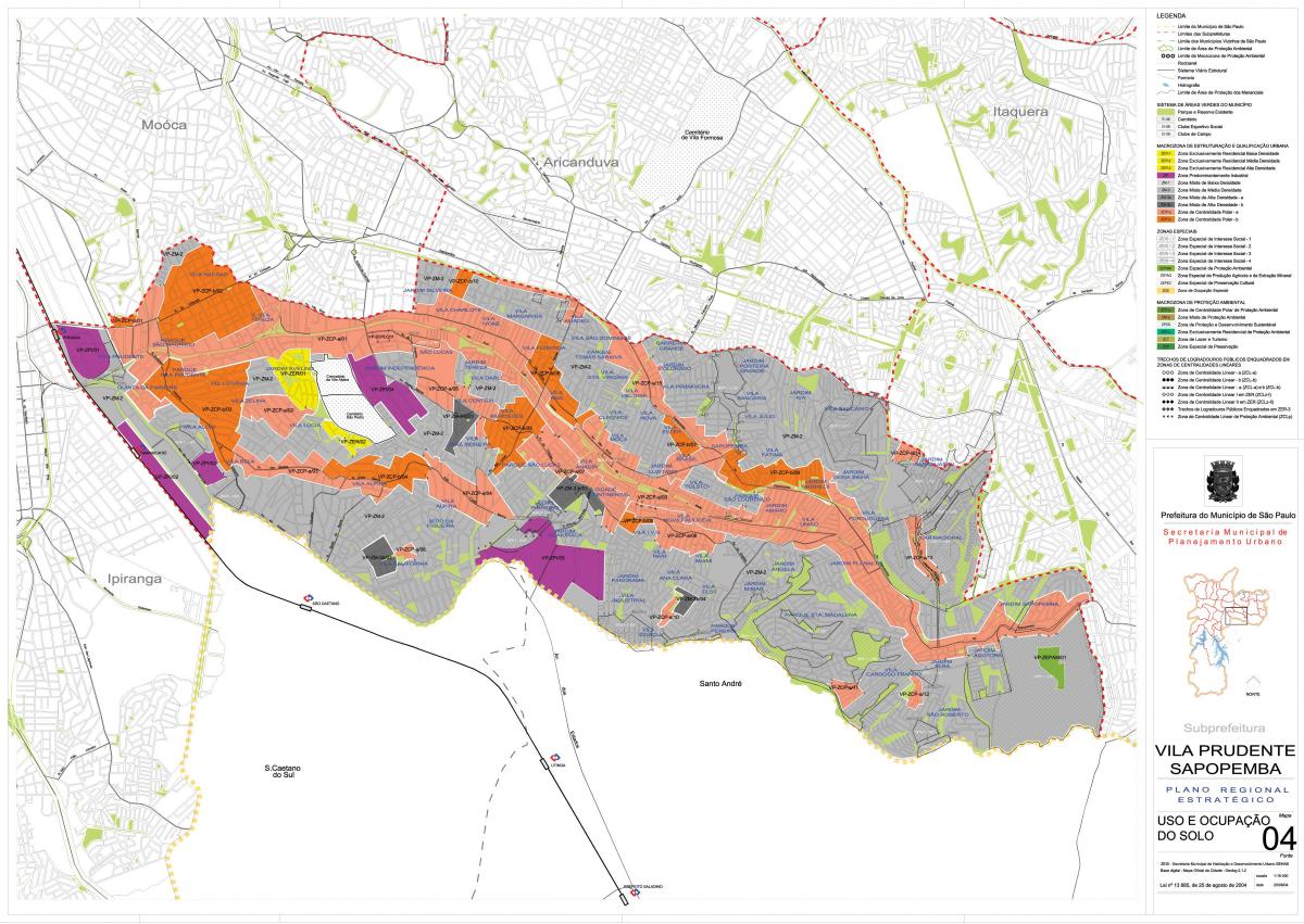 Harta Vila Prudente São Paulo - Ocupație a solului