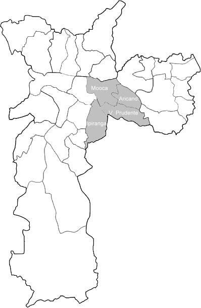 Harta zona Sudeste São Paulo