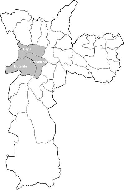 Harta zona Oeste São Paulo