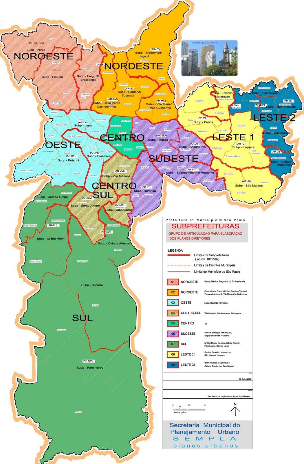 Harta zonas São Paulo