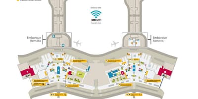 Harta de aeroportul internațional São Paulo-Guarulhos - Terminalele 1 et 2