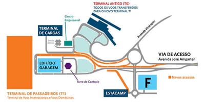 Harta de aeroportul internațional Viracopos parcare