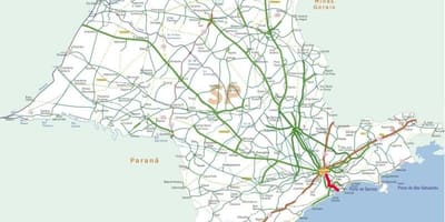 Harta Anchieta autostrada - SP 150