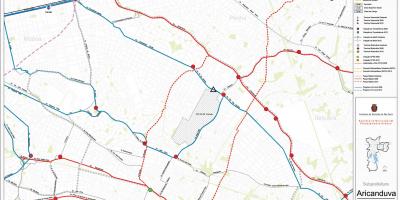 Harta Aricanduva-Vila Formosa São Paulo - transportul Public