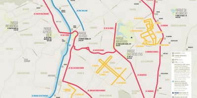 Harta de biciclete calea São Paulo