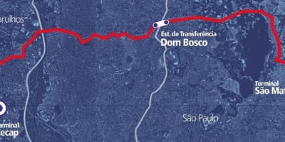 Harta coridor BRT metropolitano Perimetral de Est