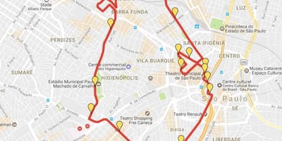 Harta de Corrida Internațional San Silvestre