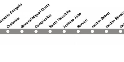 Harta CPTM São Paulo - Linia 10 - Diamant