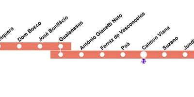 Harta CPTM São Paulo - Linia 11 - Coral