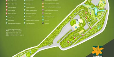 Harta grădina botanică Jundiaí