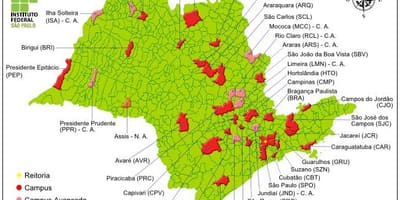 Harta de institutul Federal de São Paulo - IFSP