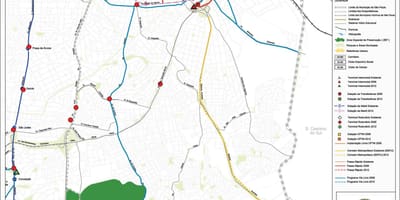 Harta Ipiranga São Paulo - transportul Public