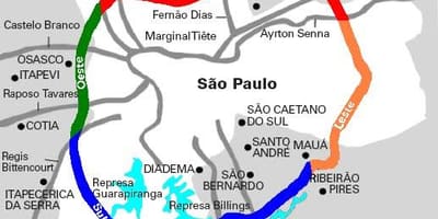 Harta Mario Covas autostrada - SP 21