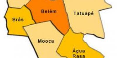 Harta de Mooca sub-prefectura