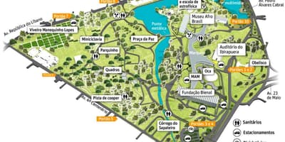 Harta Parcul Ibirapuera São Paulo
