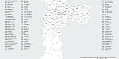 Harta districtelor São Paulo