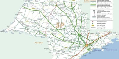 Harta São Paulo autostrăzi