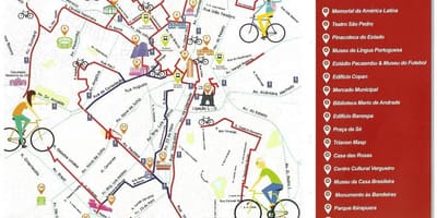 Harta São Paulo calea de biciclete
