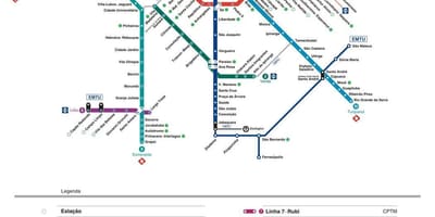 Harta São Paulo CPTM transport