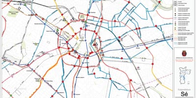 Harta Sé São Paulo - transportul Public
