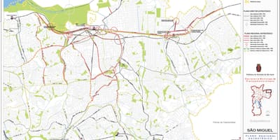 Harta San Miguel Paulista São Paulo - Drumuri