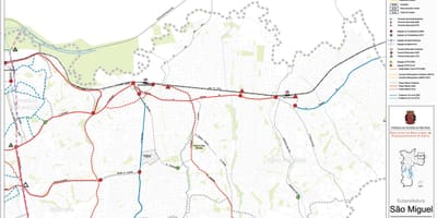 Harta San Miguel Paulista São Paulo - transportul Public