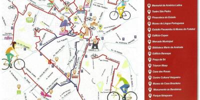 Harta São Paulo calea de biciclete