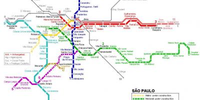 Harta São Paulo monorai