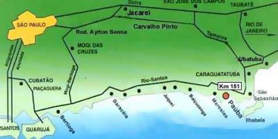 Harta São Paulo plaje
