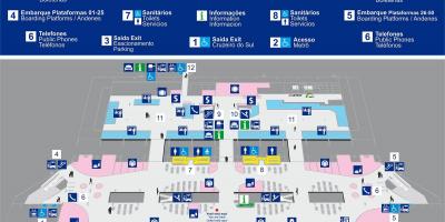 Harta de terminalul de autobuz Tiete